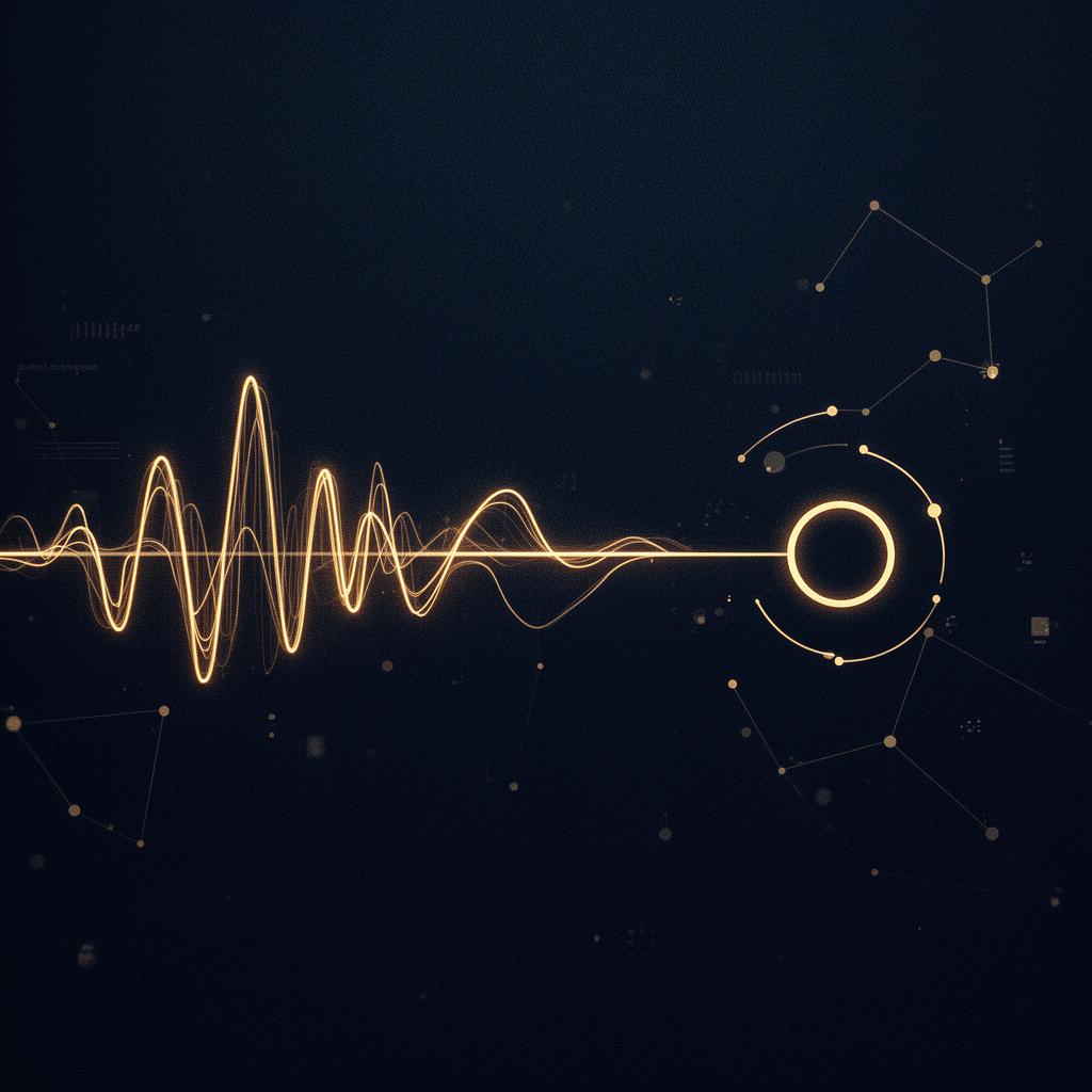 Abstract neural network visual representing AI voice receptionist